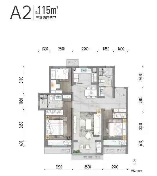115平户型图