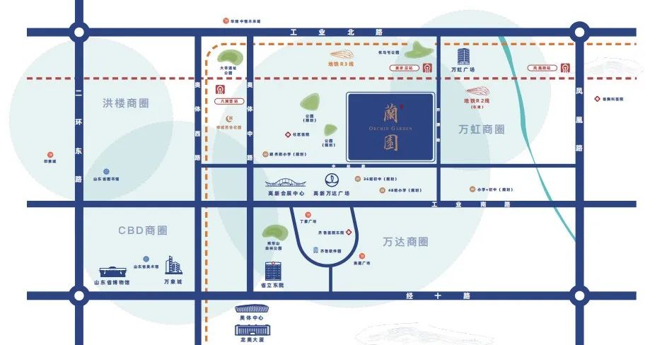 济南绿城济南蘭园区位图