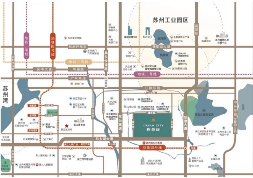 苏州都会理想花园区位图