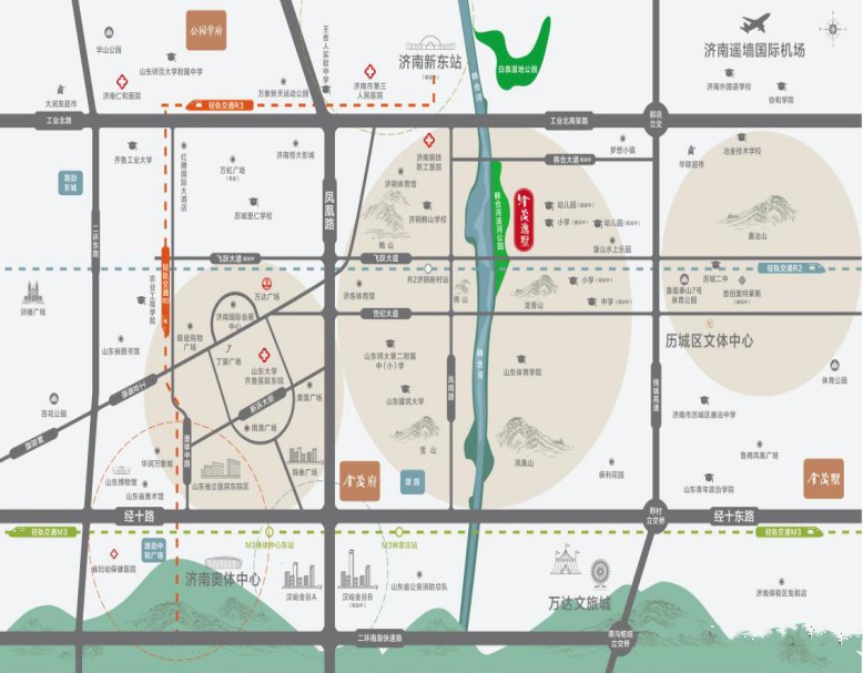 济南雪山金茂逸墅区位图