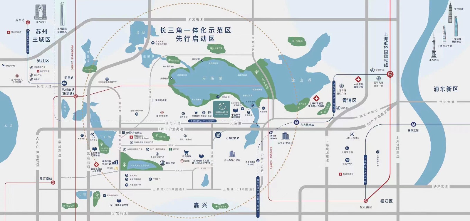 汾湖桃花源区位图
